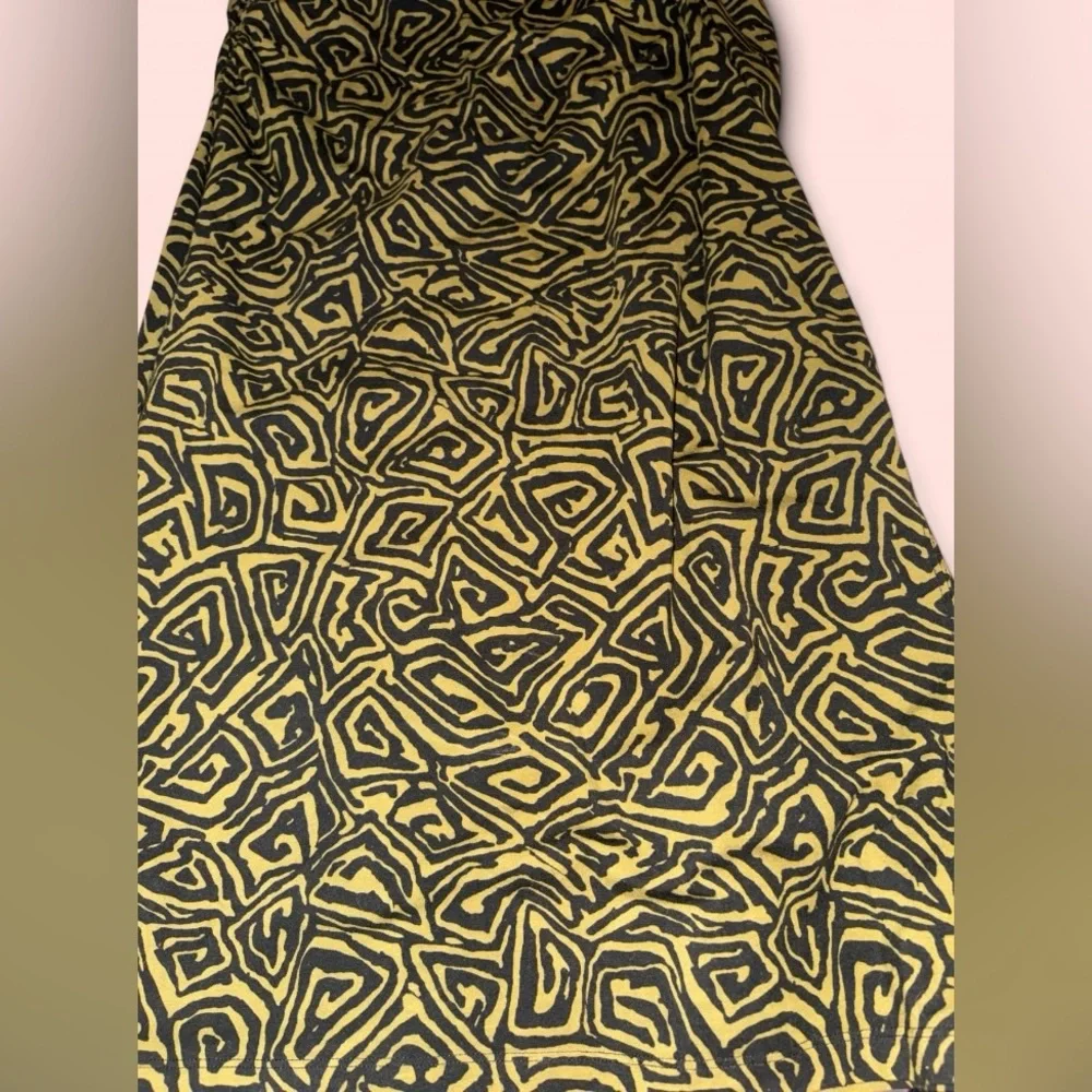 Proenza Schouler Green Black Abstract Stretch Bodycon Dress Mock Neck - Picture 10 of 14